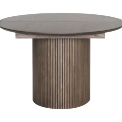 Scarlett matbord 120-165x120 cm - Brunlackad ek