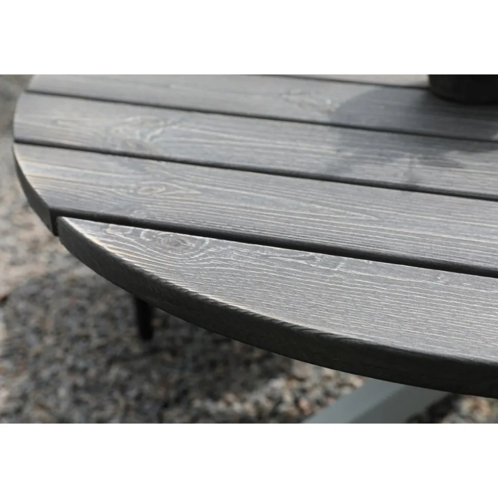 Scottsdale matbord Ø112 cm - Shabby Chic Grå/Vit + Rengöringsmedel för utemöbler