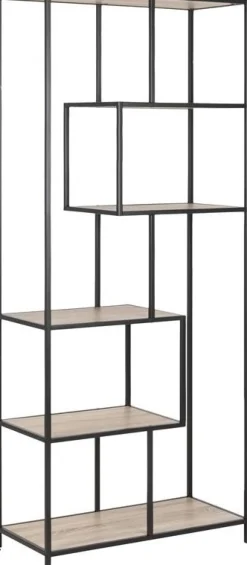 Seaford bokhylla ek / svart + Möbeltassar