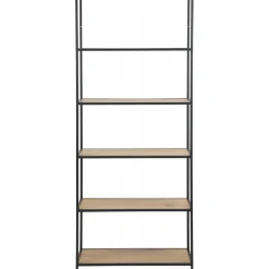 Seaford bokhylla 77x185 cm - Ek/svart