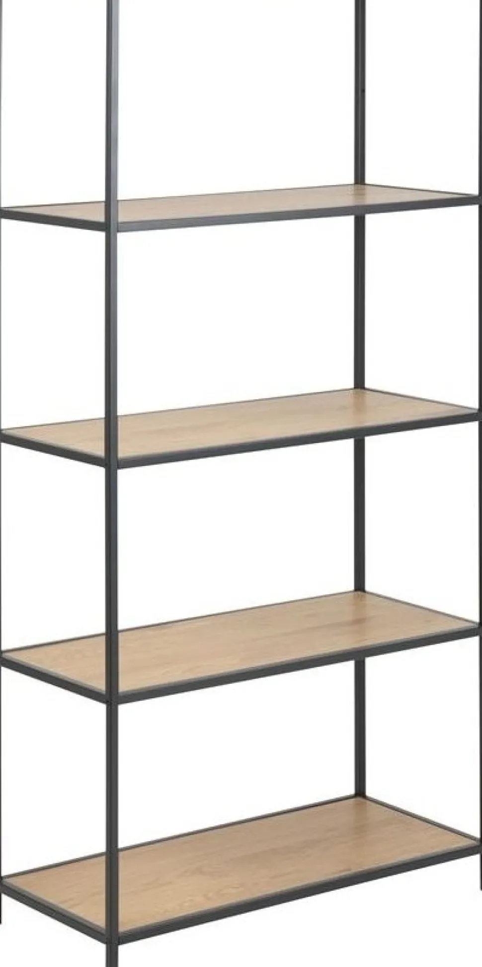 Seaford hylla 77x150 cm - Ek/svart