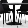 Seat matgrupp, matbord med 4 st Carisma sammetsstolar - Svart/Svart + 4.00 x Stolsdyna