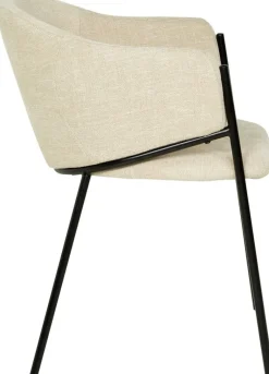 Seat matgrupp, matbord med 4 st Stacey sammetsstolar - Svart/beige
