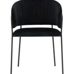 Selma matstol - Svart sammet