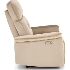 Semir elektrisk reclinerfåtölj med USB - beige sammet