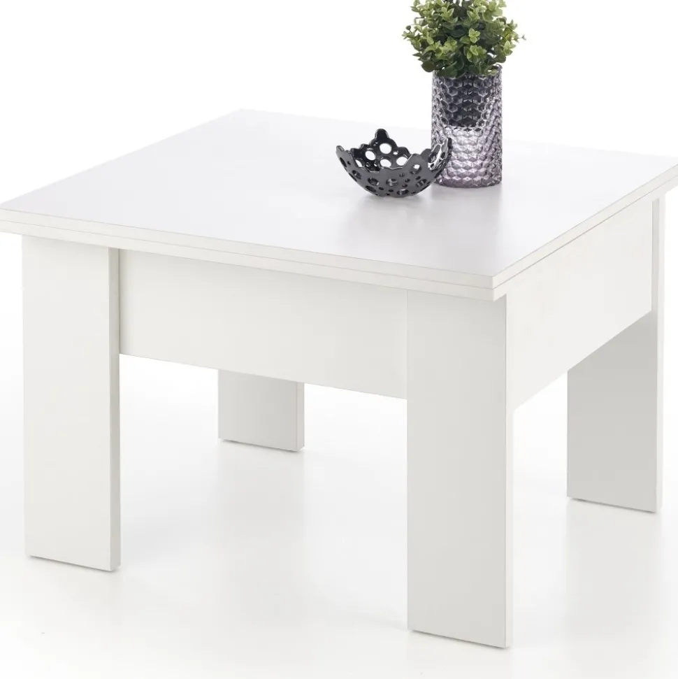 Serafin höj och sänkbart soffbord 80-160 x 80 cm - Vit