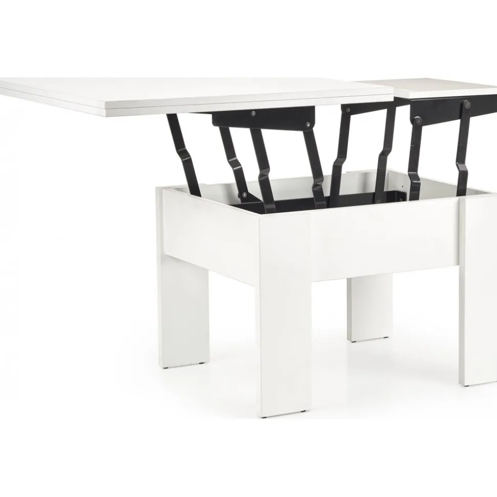 Serafin höj och sänkbart soffbord 80-160 x 80 cm - Vit