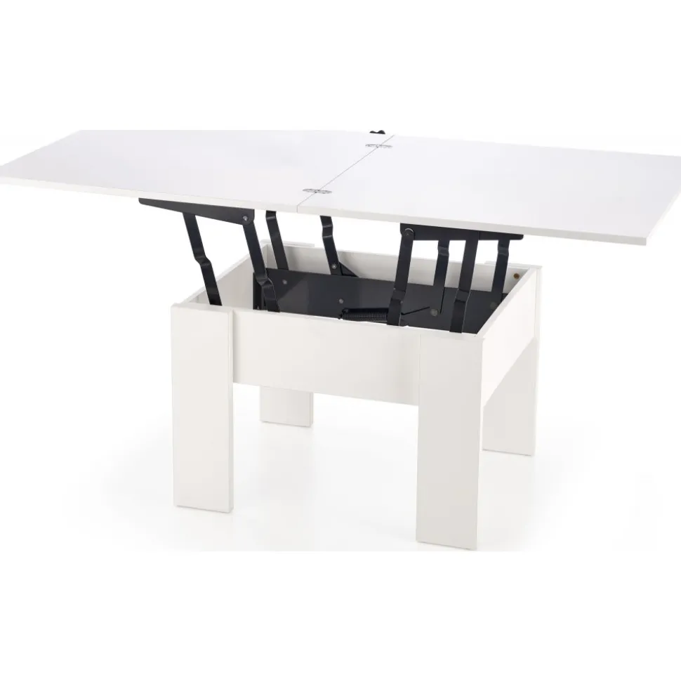 Serafin höj och sänkbart soffbord 80-160 x 80 cm - Vit