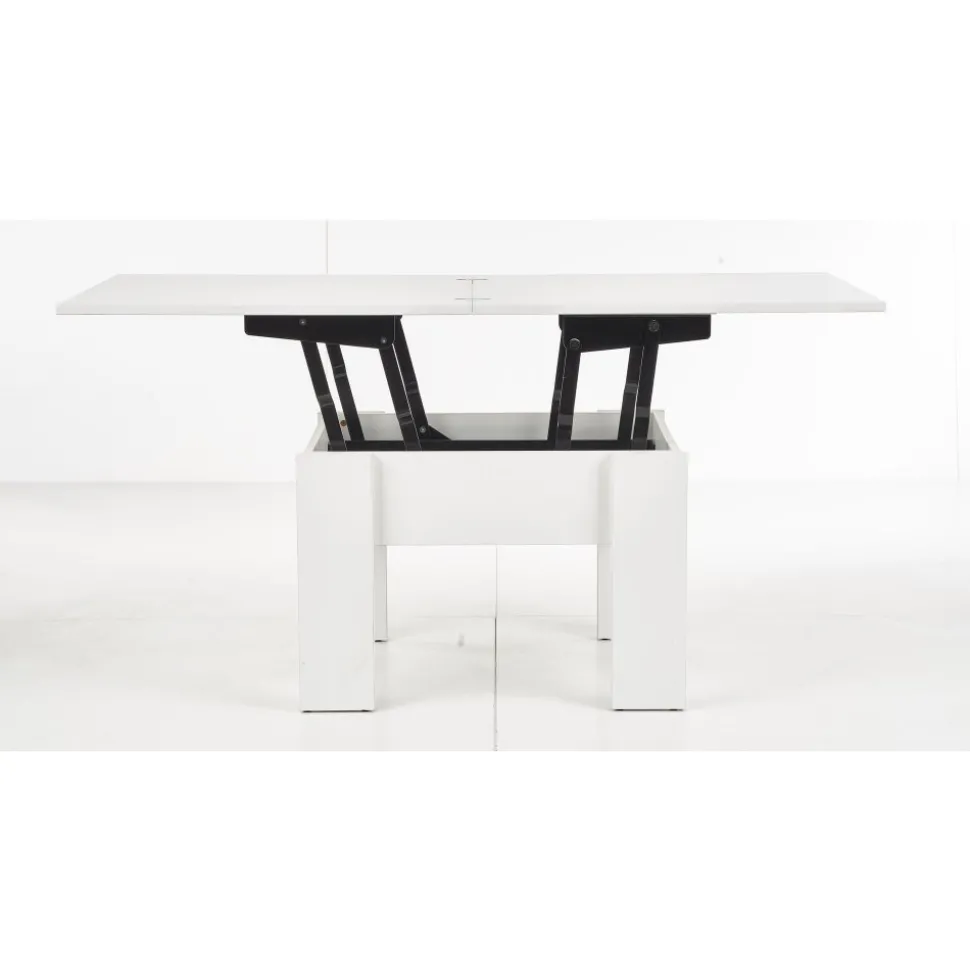 Serafin höj och sänkbart soffbord 80-160 x 80 cm - Vit