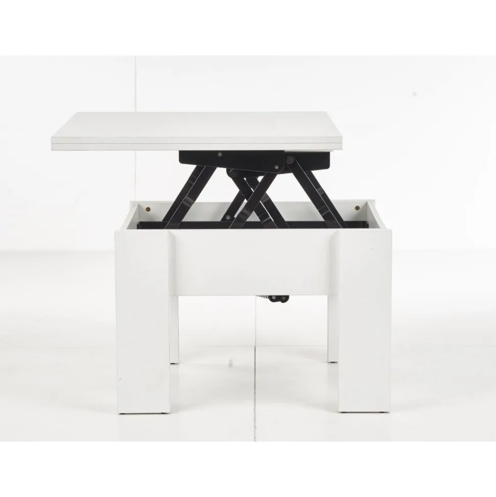 Serafin höj och sänkbart soffbord 80-160 x 80 cm - Vit