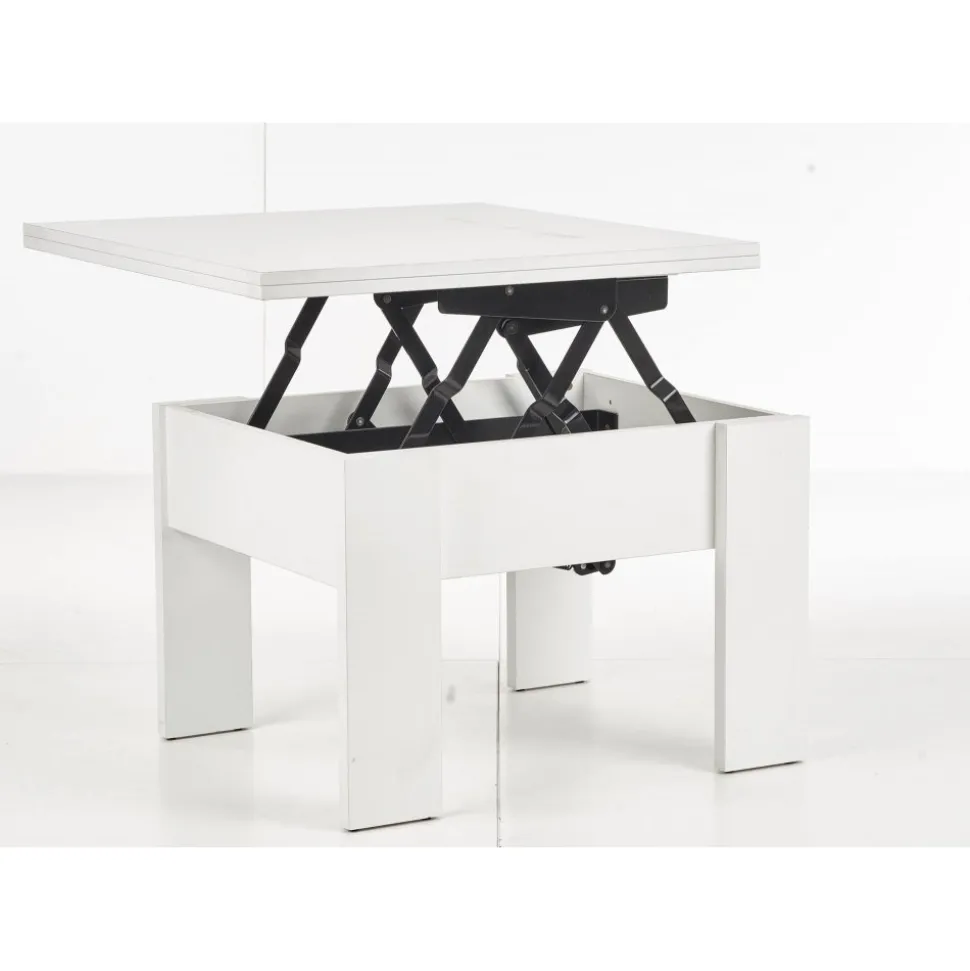 Serafin höj och sänkbart soffbord 80-160 x 80 cm - Vit