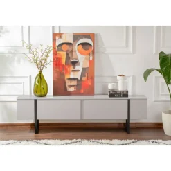 Serenity TV-bänk - Grå/svart