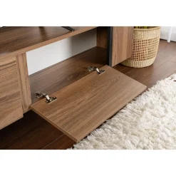 Serenity TV-bänk - Valnöt/svart