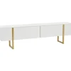 Serenity TV-bänk - Vit/guld