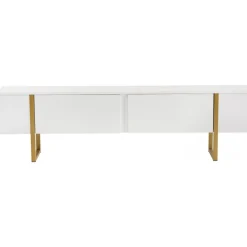 Serenity TV-bänk - Vit/guld