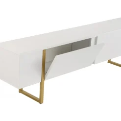Serenity TV-bänk - Vit/guld