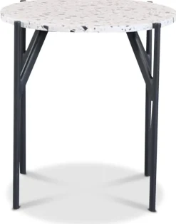 Sidobord Ø50 cm - Terrazzo sten