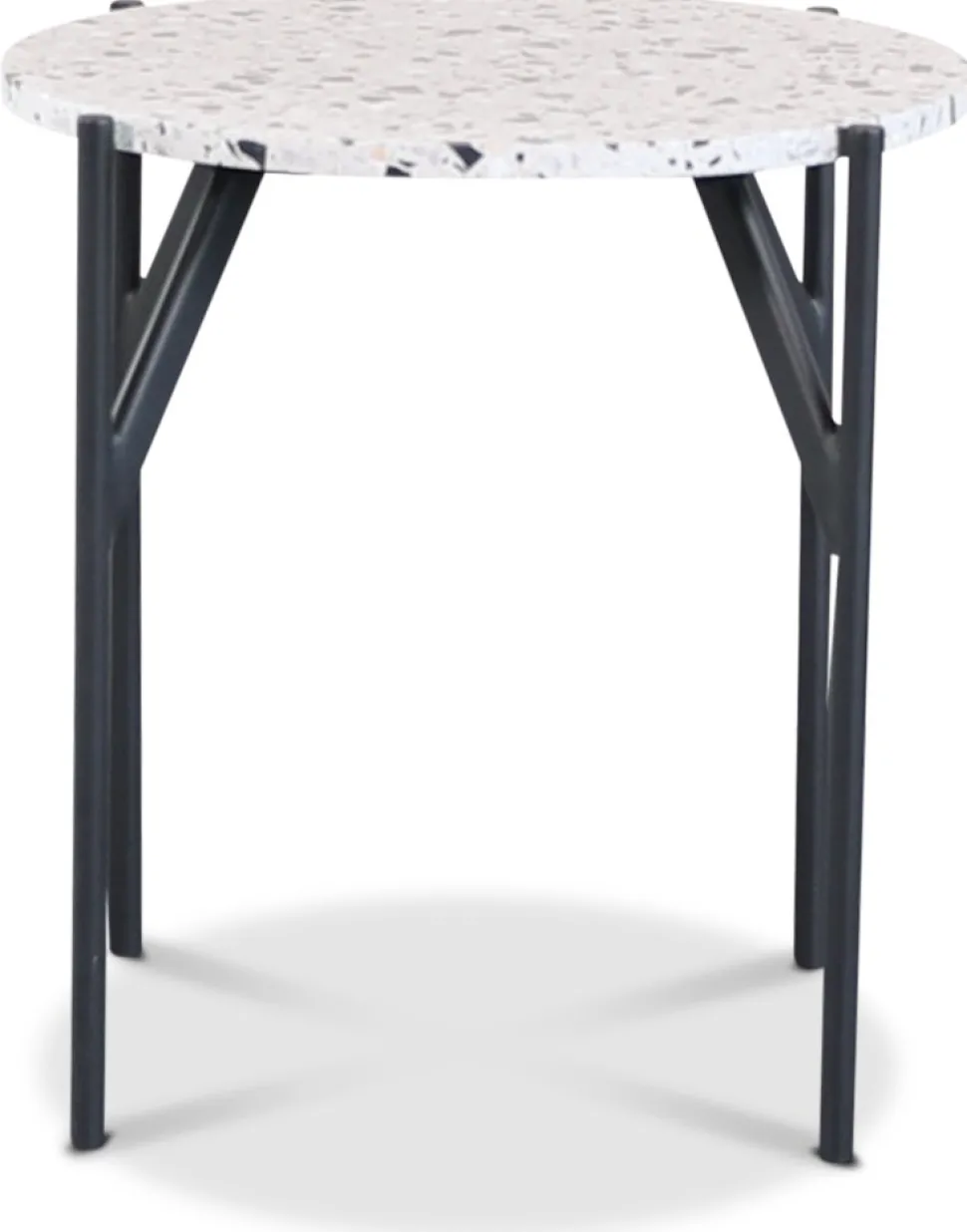 Sidobord Ø50 cm - Terrazzo sten