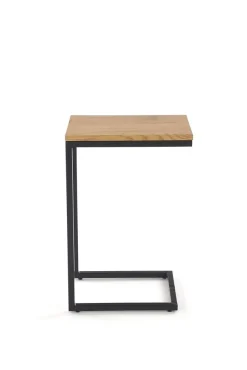 Sidobord 40 x 30 x 60 cm - Ek/svart + Möbeltassar