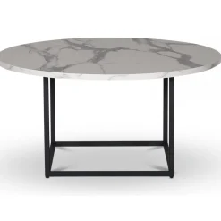 Sintorp runt soffbord Ø90 cm - Vit marmor (Exklusivt laminat)