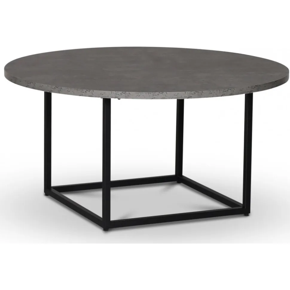 Sintorp runt soffbord Ø90 cm - Betong (Exklusivt laminat) + Möbeltassar
