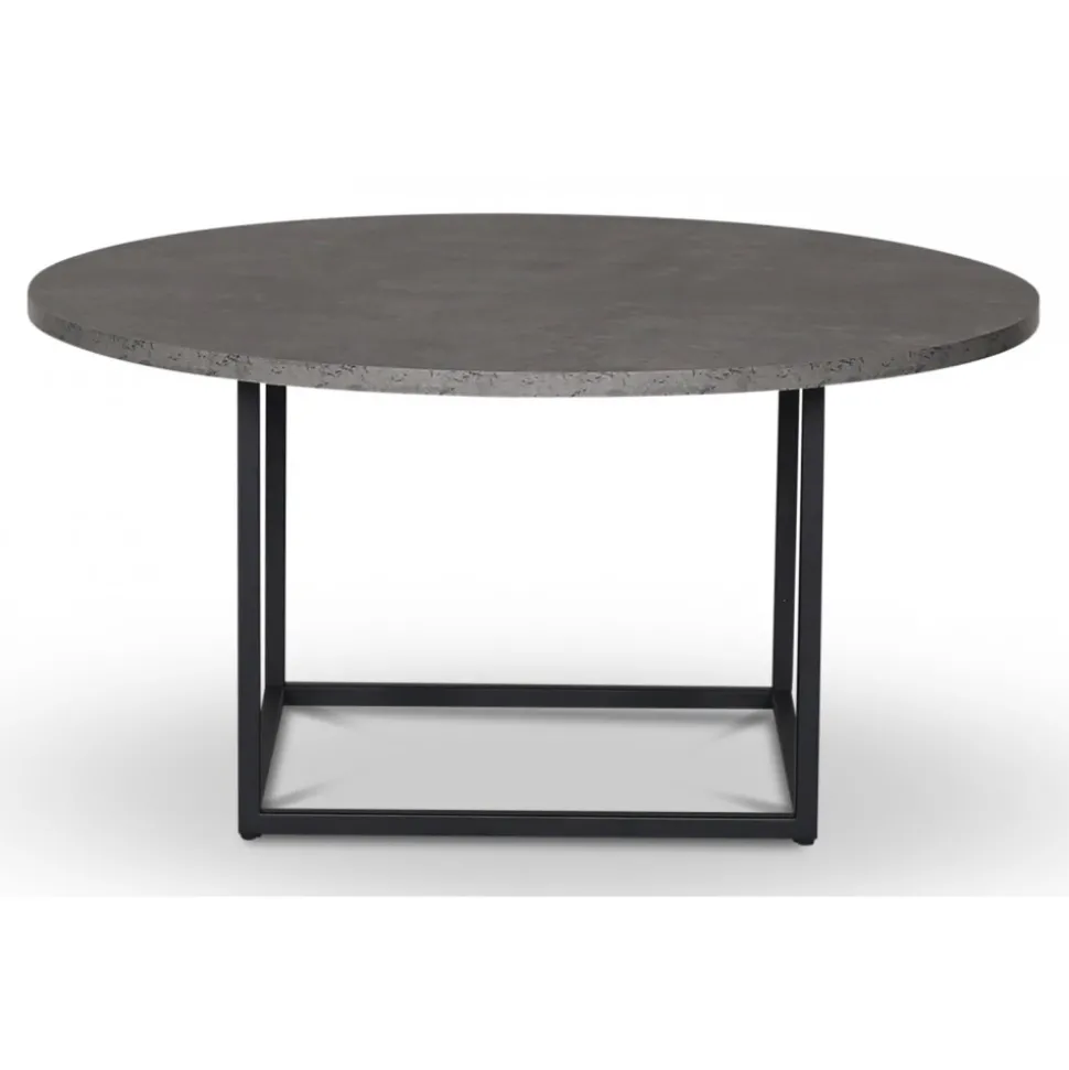 Sintorp runt soffbord Ø90 cm - Betong (Exklusivt laminat) + Möbeltassar