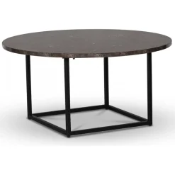 Sintorp runt soffbord Ø90 cm - Brun marmor (Exklusivt laminat)