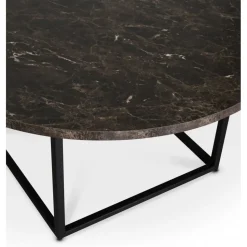 Sintorp runt soffbord Ø90 cm - Brun marmor (Exklusivt laminat)