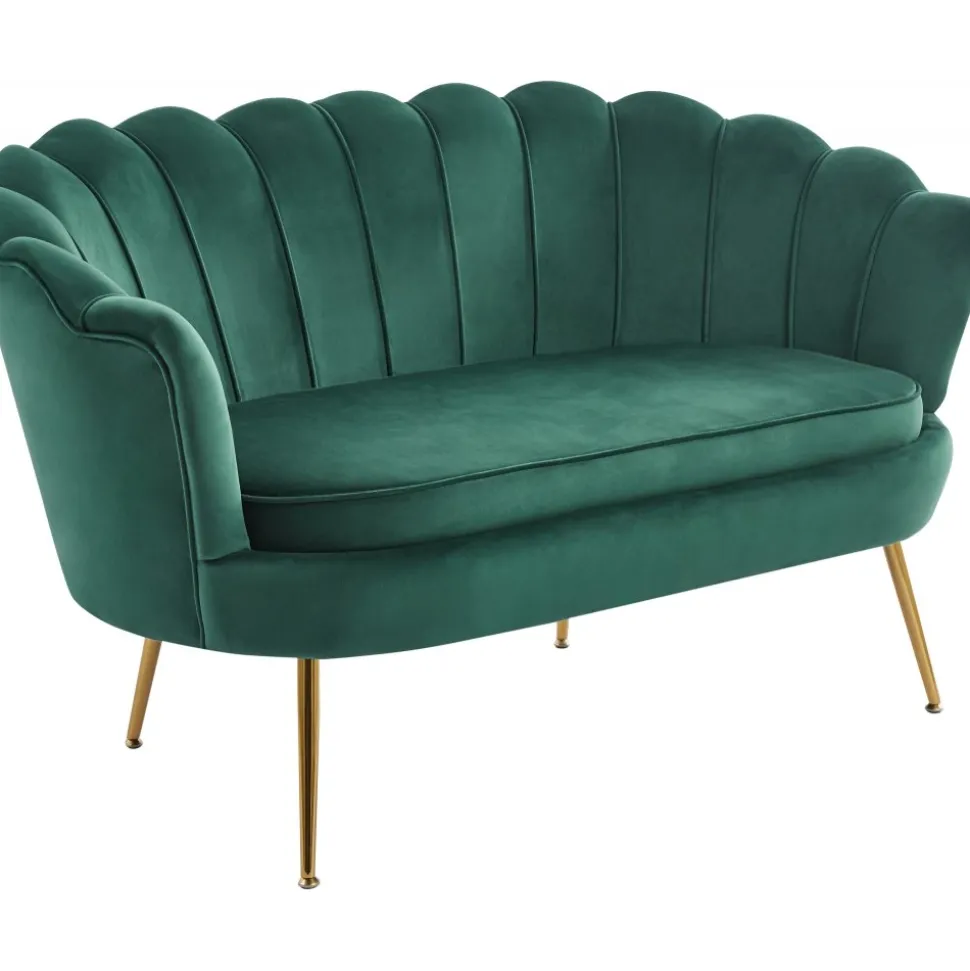 2-sits soffa grön/mässing - Kingsley