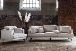 3-sits soffa i beige manchester - Hedlunda + Textilrengöring för möbler