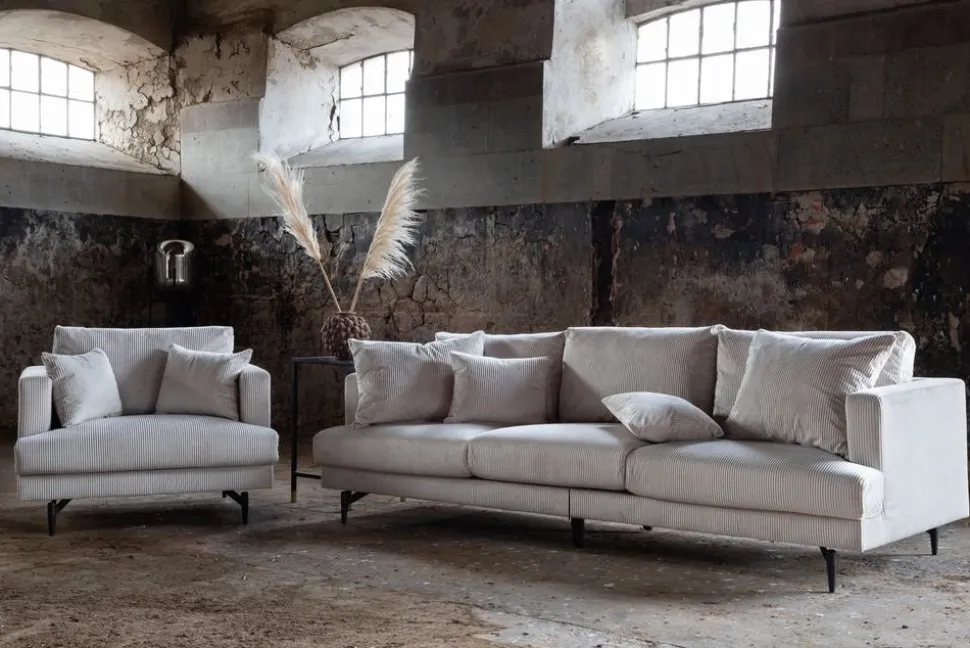 3-sits soffa i beige manchester - Hedlunda