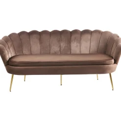 3-sits soffa i brun sammet - Kingsley