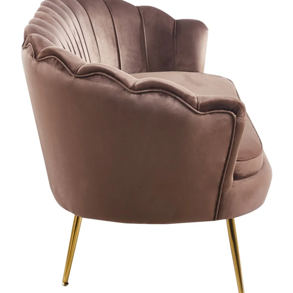 3-sits soffa i brun sammet - Kingsley