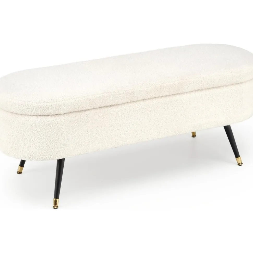 Sittbänk med förvaring offwhite 120 cm bred