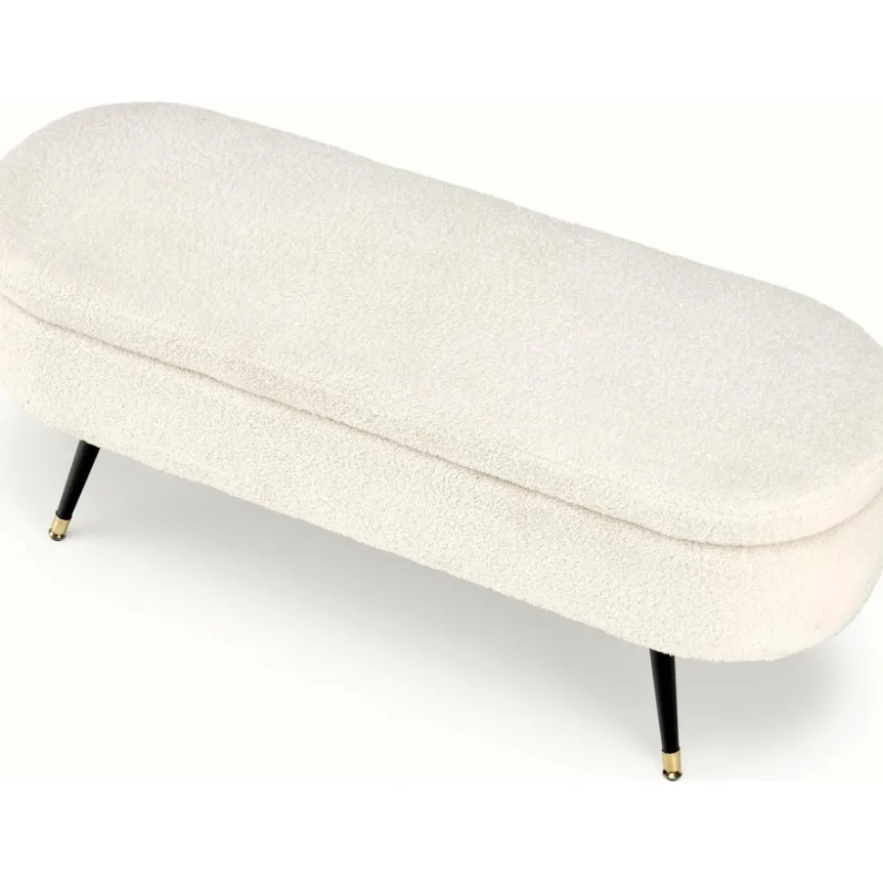 Sittbänk med förvaring offwhite 120 cm bred