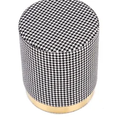 Sittpuff Surya - Svart & vit mönstrad