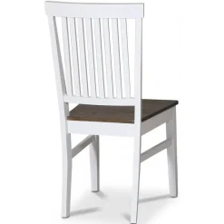 Skagen stol med ribbor - Vit / Brunoljad ek