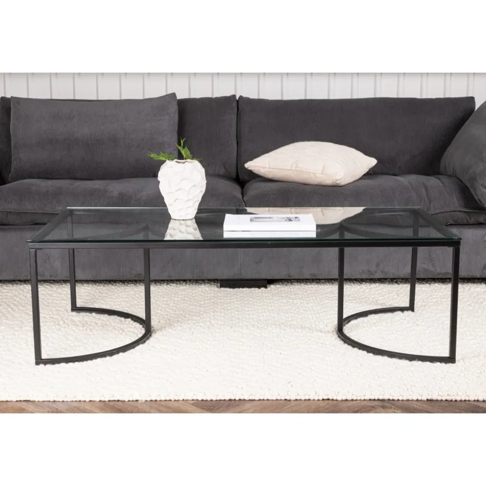 Skanör soffbord 140 x 70 cm - Svart