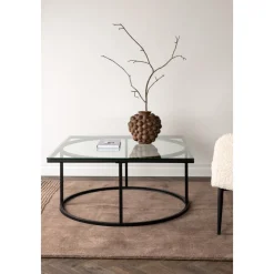 Skanör soffbord 90 x 90 cm - Svart