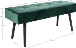 Skiby Sittbänk - Mörkgrön/svart