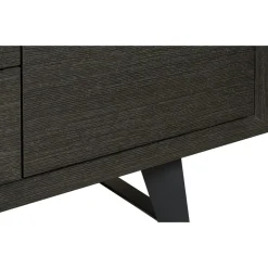 Skänk 160 cm bred mörkbetsad ek med betongskiva