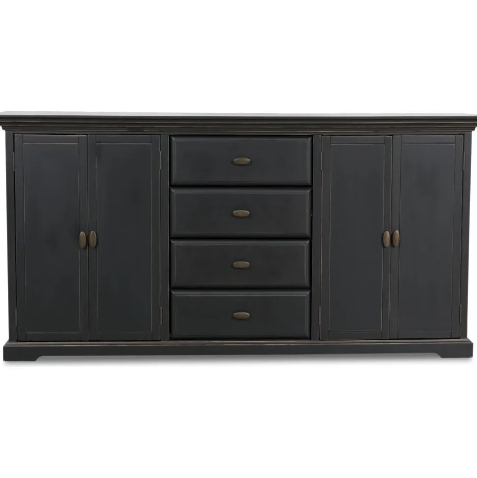 Skänk 180 cm bred svart