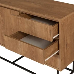 Skänk Ruba i valnöt - 140 cm + Möbeltassar