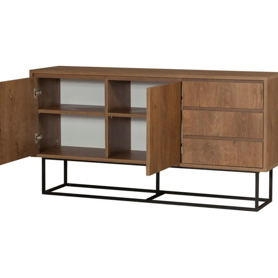 Skänk Ruba i valnöt - 140 cm + Textilrengöring för möbler