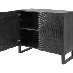 Skänk svart mangoträ 94 cm bred 81 cm hög