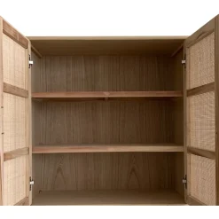 Skåp i trä och natur / rotting - React + Möbeltassar