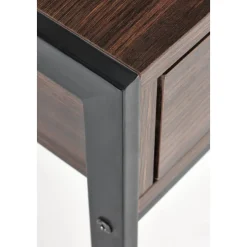 Skrivbord med lådor valnöt 123 cm bred