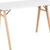 Skrivbord 120x60 cm - Vit/natur