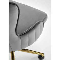 Skrivbordsstol grå sammet