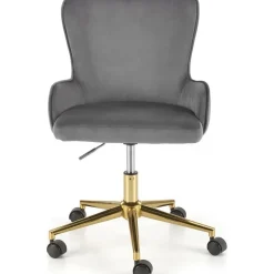 Skrivbordsstol grå sammet
